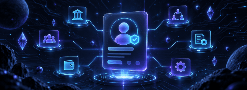 Catapult web3 community profile platform concept illustration